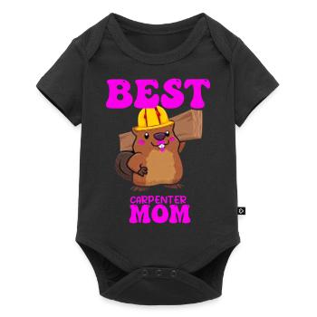 Meilleur charpentier Maman Femme Construction de menuiserie - Body à manches courtes Premium Bébé - noir - Devant