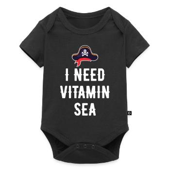 I NEED VITAMIN SEA - Baby Premium short-sleeve bodysuit - black - Front