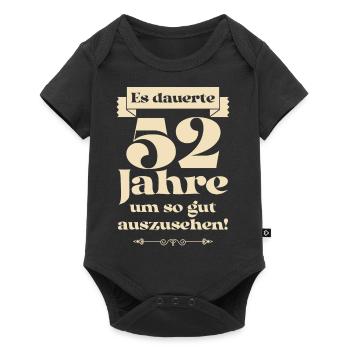 Es dauerte 52 Jahre um so gut auszusehen - Baby Premium Kurzarmbody - Schwarz - Vorne