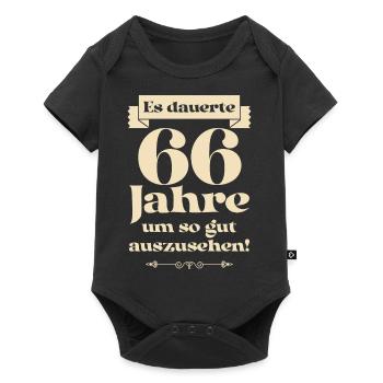 Es dauerte 66 Jahre um so gut auszusehen - Baby Premium Kurzarmbody - Schwarz - Vorne