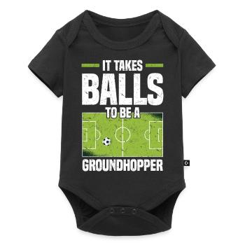 Idée cadeau de nettoyage | Stade de football Sports - Body à manches courtes Premium Bébé - noir - Devant