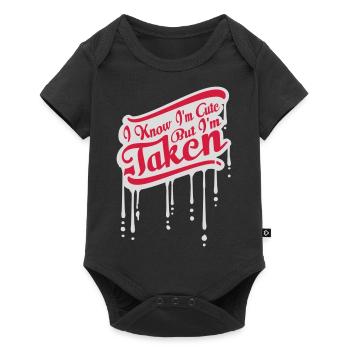 cute but taken quote - Baby Premium short-sleeve bodysuit - black - Front