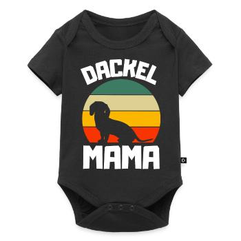 Amoureux des teckels Maman Cadeau de fête des mères Teckel - Body à manches courtes Premium Bébé - noir - Devant