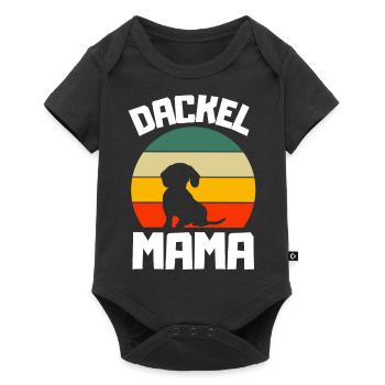 Chiens Maman Fête des Mères Rétro Teckel - Body à manches courtes Premium Bébé - noir - Devant
