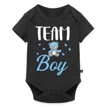 Team boy cadeau original baby shower - Body à manches courtes Premium Bébé - noir - Devant