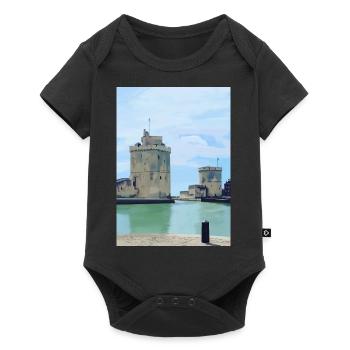 Design de la rochelle - Body à manches courtes Premium Bébé - noir - Devant