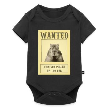 Affiche recherchée Capybara Ok Je Tire Vers le Haut Mème - Body à manches courtes Premium Bébé - noir - Devant