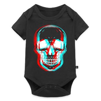 Crane 3d - halloween - rock metal - Baby Premium short-sleeve bodysuit - black - Front