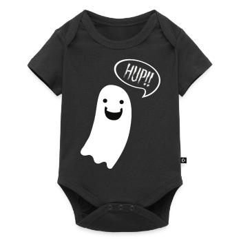 Geist Ghost Boo Hup Halloween - Body à manches courtes Premium Bébé - noir - Devant