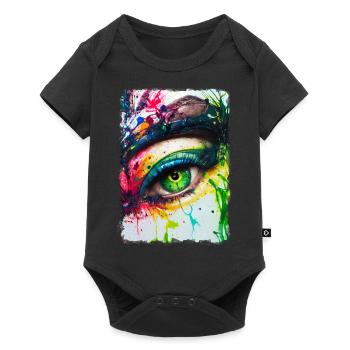 Iris - Baby Premium short-sleeve bodysuit - black - Front