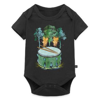 Trommel der Natur - Baby Premium Kurzarmbody - Schwarz - Vorne