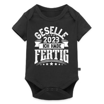 Geselle 2023 Gesellenprüfung - Baby Premium Kurzarmbody - Schwarz - Vorne