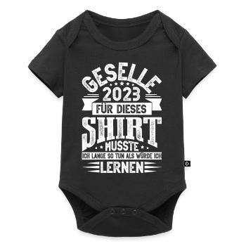 Geselle 2023 Gesellenprüfung - Baby Premium Kurzarmbody - Schwarz - Vorne