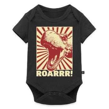 Tyrannosaurus Rex Dinosaure T-Rex Rétro Vintage - Body à manches courtes Premium Bébé - noir - Devant