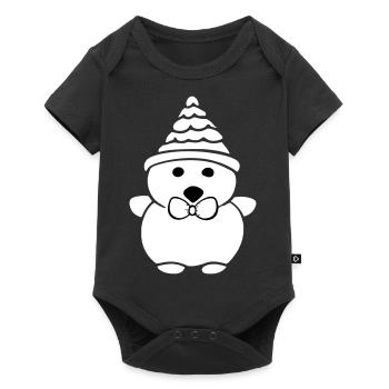 Noël Ours polaire Ours d’hiver Ours des neiges Animal vecteur 0 - Body à manches courtes Premium Bébé - noir - Devant