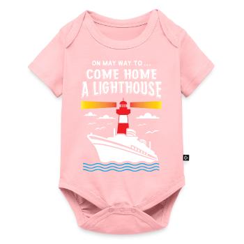 Lighthouse - Baby Premium Kurzarmbody - Rosa - Vorne