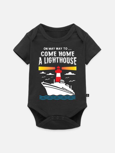 Lighthouse - Baby Premium Kurzarmbody - Schwarz