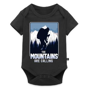 The mountains are calling - Baby Premium short-sleeve bodysuit - black - Front