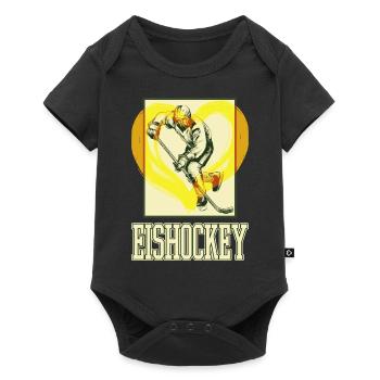 Joueur de hockey sur glace Sport Fan Team Vintage Retro - Body à manches courtes Premium Bébé - noir - Devant