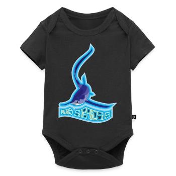 Alopias superciliosus, Äugiger Fuchshai - Baby Premium Kurzarmbody - Schwarz - Vorne