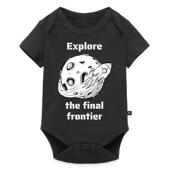 Explore The Final Frontier Retro Outer Space - Baby Premium Kurzarmbody - Schwarz - Vorne