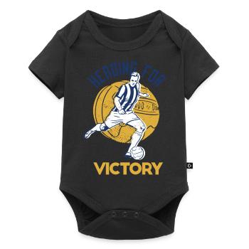 Heading For Victory Retro Cool Football Designs - Baby Premium short-sleeve bodysuit - black - Front