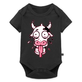Lilu the cow - Baby Premium short-sleeve bodysuit - black - Front