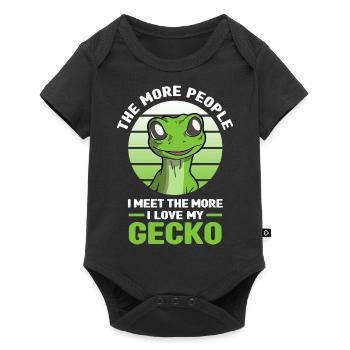 Amateur de gecko | Geckos Reptiles Animaux Cadeaux - Body à manches courtes Premium Bébé - noir - Devant