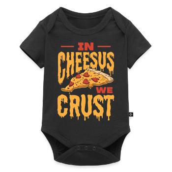 In Cheesus We Crust | Pizza Lovers - Baby Premium short-sleeve bodysuit - black - Front