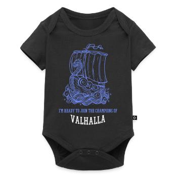 Je suis prêt à rejoindre les champions du Valhalla Viking - Body à manches courtes Premium Bébé - noir - Devant