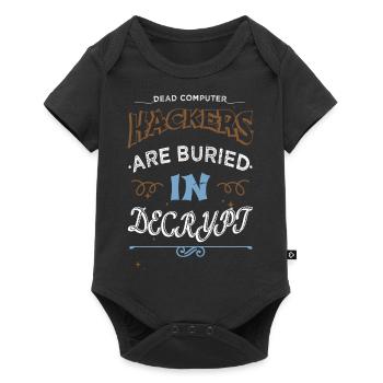 hacker fans computer funny equestrian hacking code - Baby Premium Kurzarmbody - Schwarz - Vorne