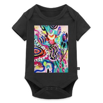 Abstract Chaos #7 original painting Design - Baby Premium Kurzarmbody - Schwarz - Vorne