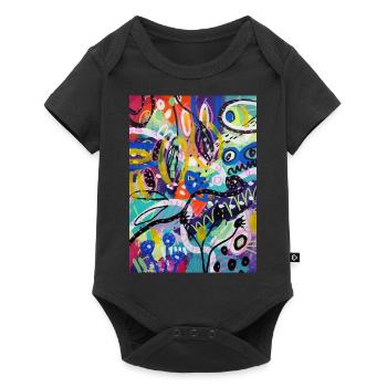 Abstract Chaos #9 peinture originale Design - Body à manches courtes Premium Bébé - noir - Devant