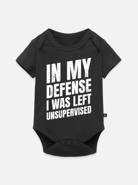 IN MY DEFENSE T Shirt - Baby Premium short-sleeve bodysuit - black