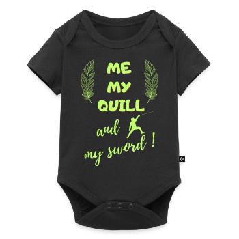 me my quill and my sword - Baby Premium short-sleeve bodysuit - black - Front