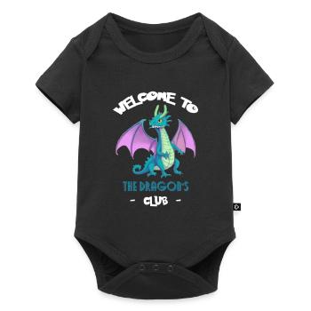 Willkommen im Dragon Club - Baby Premium Kurzarmbody - Schwarz - Vorne