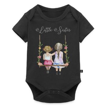 Idée cadeau petite sœur pour les sœurs - Body à manches courtes Premium Bébé - noir - Devant