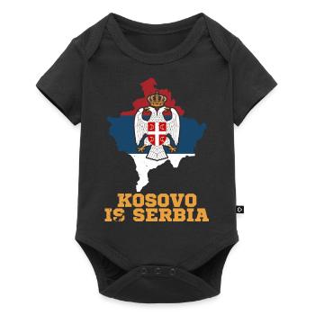 Belgrade Serbian Serbia Serbian Srbija Yugoslavija - Baby Premium Kurzarmbody - Schwarz - Vorne