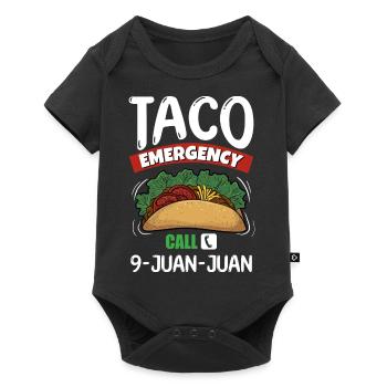 Taco Tortilla Mais Mexiko Essen I Geschenk - Baby Premium Kurzarmbody - Schwarz - Vorne