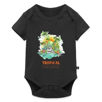 Tropical Paradise - Baby Premium short-sleeve bodysuit - black - Front