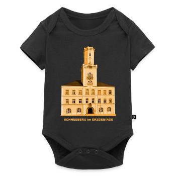 Hôtel de ville de Schneeberg Erzebirge Sachsen Bergstadt - Body à manches courtes Premium Bébé - noir - Devant
