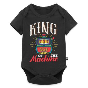 Le roi de la machine | Casino - Body à manches courtes Premium Bébé - noir - Devant