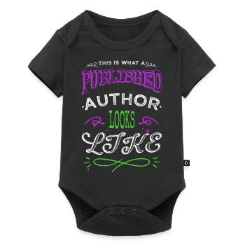 copywriter joke book author geek literary - Baby Premium Kurzarmbody - Schwarz - Vorne