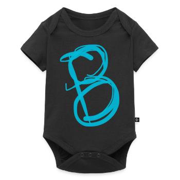 Tablier de cuisine avec B - Body à manches courtes Premium Bébé - noir - Devant