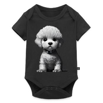 Caniche Chiot Chien Chiot Propriétaire Chien Caniche Chien Amour - Body à manches courtes Premium Bébé - noir - Devant