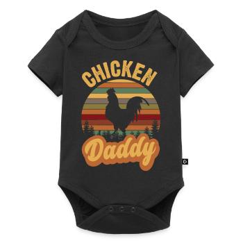 Poulet Daddy Poulet Rétro Vintage Style - Body à manches courtes Premium Bébé - noir - Devant