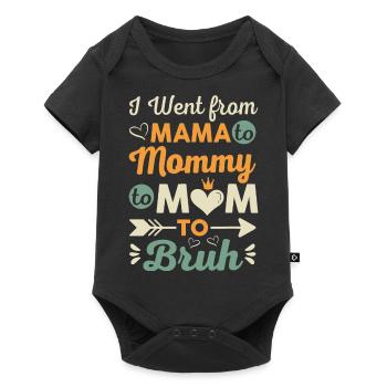Funny Mothers Day design I Went from Mama for wife - Body à manches courtes Premium Bébé - noir - Devant