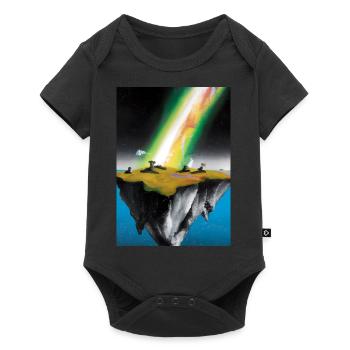 Flying Island Outer Space - Baby Premium Kurzarmbody - Schwarz - Vorne
