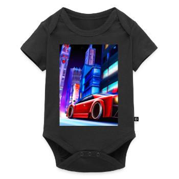 Sportwagen in der Großstadt - Baby Premium Kurzarmbody - Schwarz - Vorne