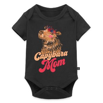 Capybara Mom Capibara Owner Rodent Mammal - Baby Premium short-sleeve bodysuit - black - Front